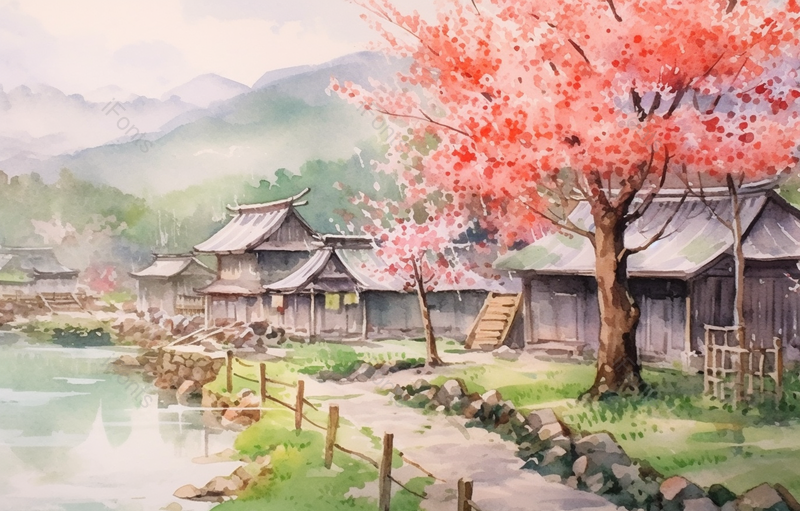 江南的春天水墨画,插画/手绘图,插画/手绘图库,插画/手绘图下载,插画/手绘
